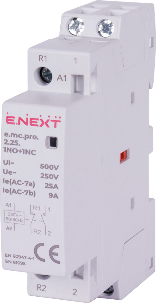 Stycznik modułowy e.mc.pro.2.25.1NO+1NC, 2p, 25A, 1NO+1NC, 220V
