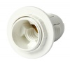 Oprawka plastikowa biała z pierścieniem e.lamp socket with nut.E14.pl.white
