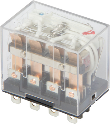 Przekaźnik pośredni e.control.p1046L ze wskaźnikiem LED 10А, na 4 grupy złącz, napięcie cewki 230V АC