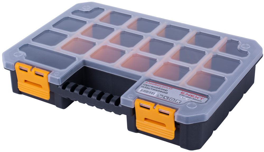 Organizer plastikowy e.toolbox.pro.17, 14" 270x200x50mm