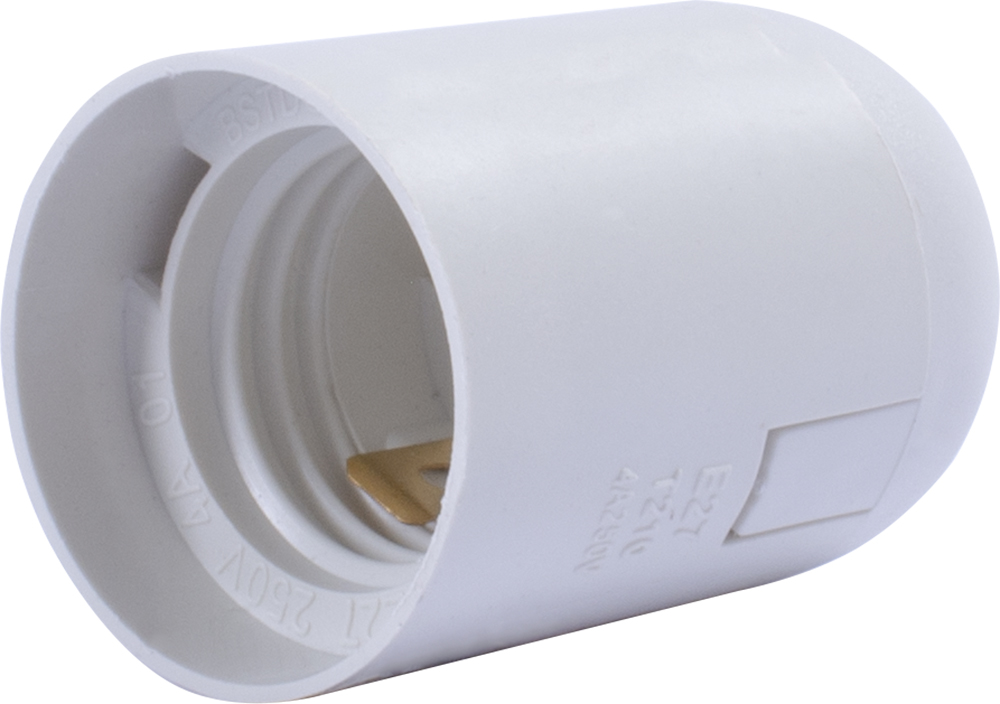 Oprawka plastikowa biala e.lamp socket.E27.pl.white, Е27