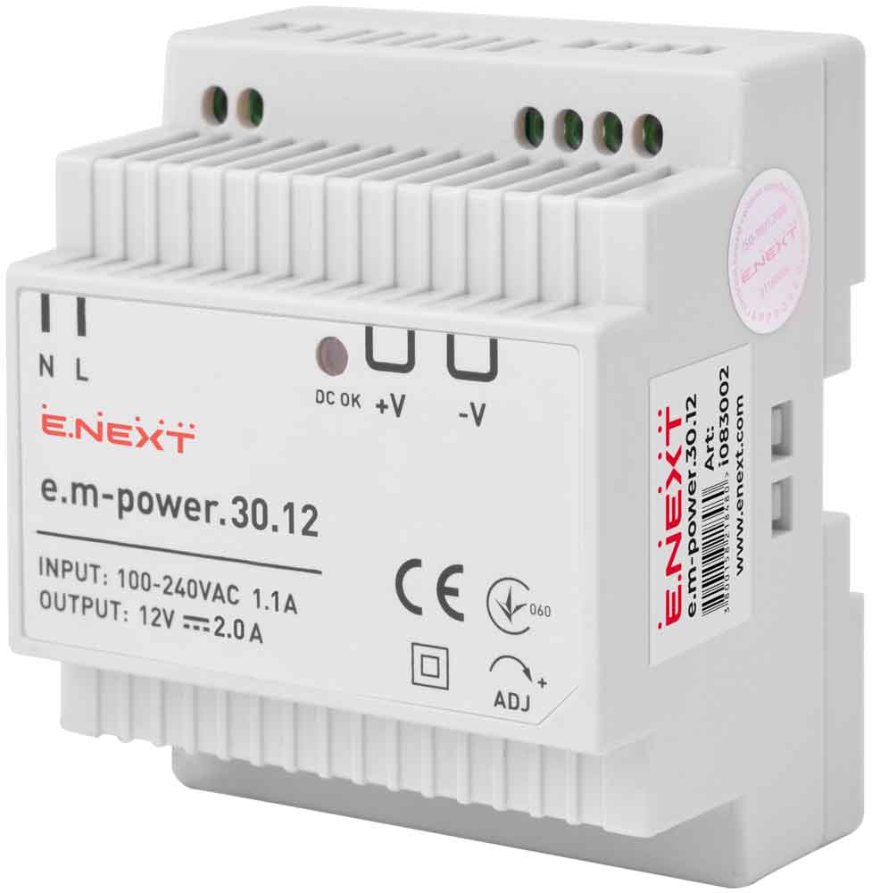 Zasilacz na szynę DIN e.m-power.30.12