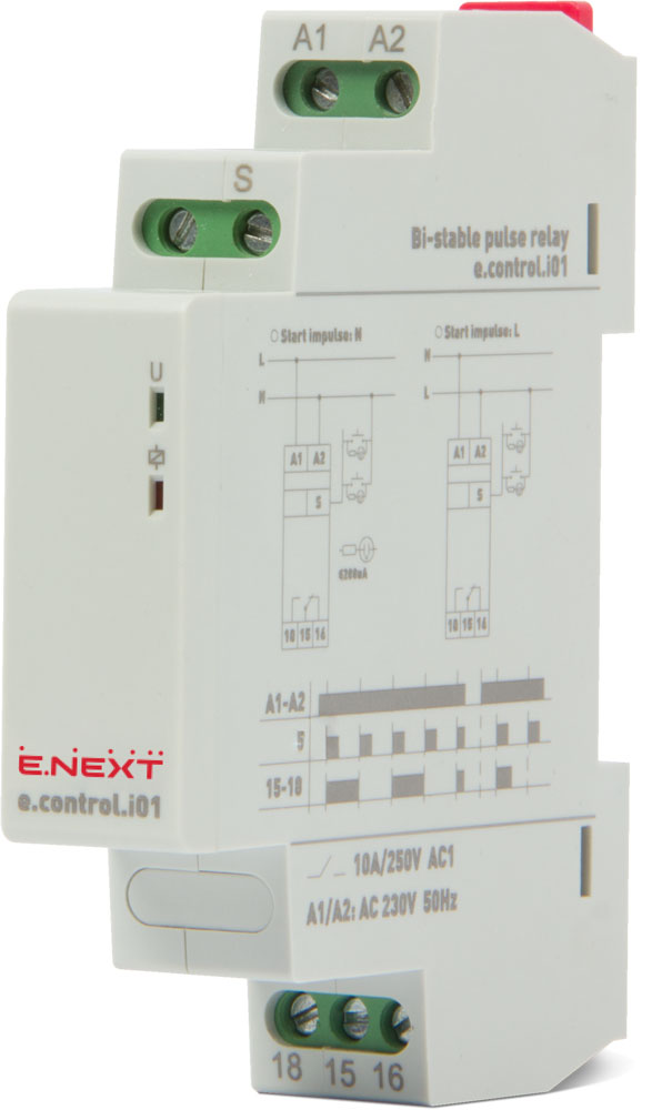 Przekaźnik impulsowy е e.control.i01, 10A, 230V