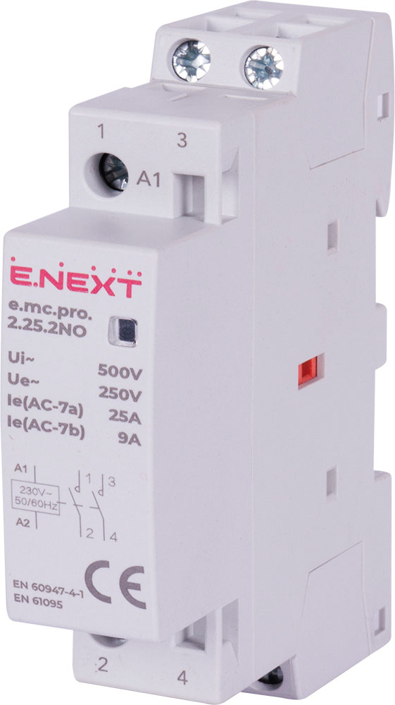 Stycznik modułowy e.mc.pro.2.25.2NO, 2r, 25A, 2NO, 220V