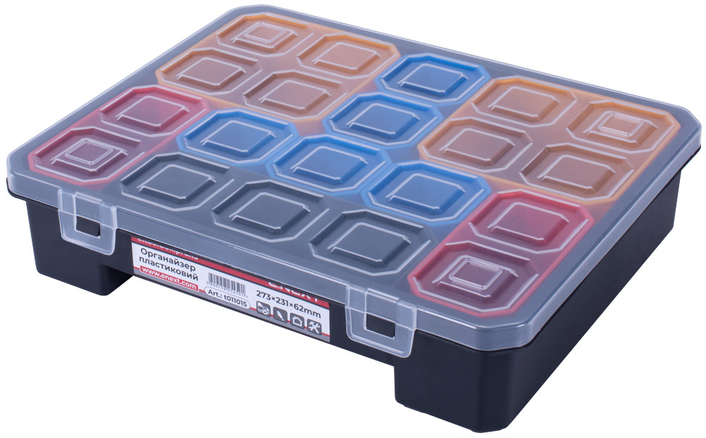 Organizer plastikowy e.toolbox.pro.15, 15" 273x231x62mm