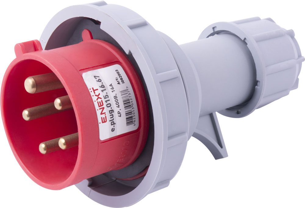 Wtyczka przemysłowa przenośna e.plug.015.16.67, 5P., 400V, 16А, IP67