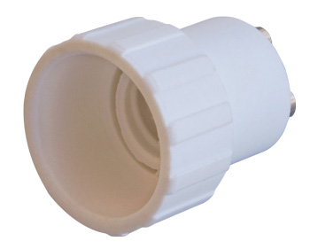 Przejściówka plastikowa biala e.lamp adapter.GU10/Е14.white