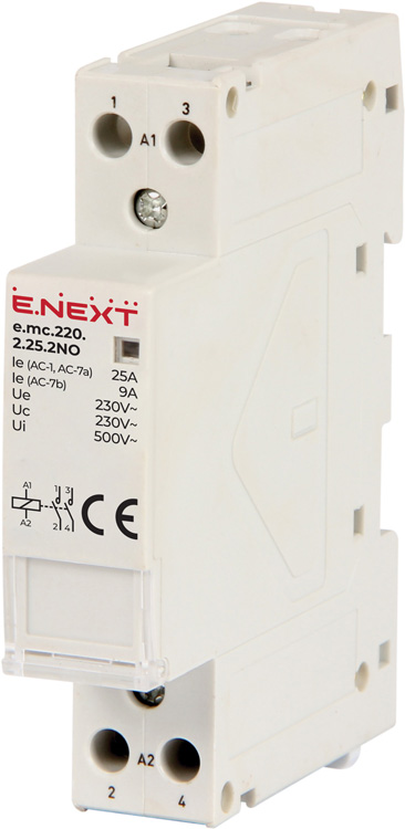 Stycznik modułowy e.mc.220.2.25.2NO, 2р, 25А, 2NO, 220V