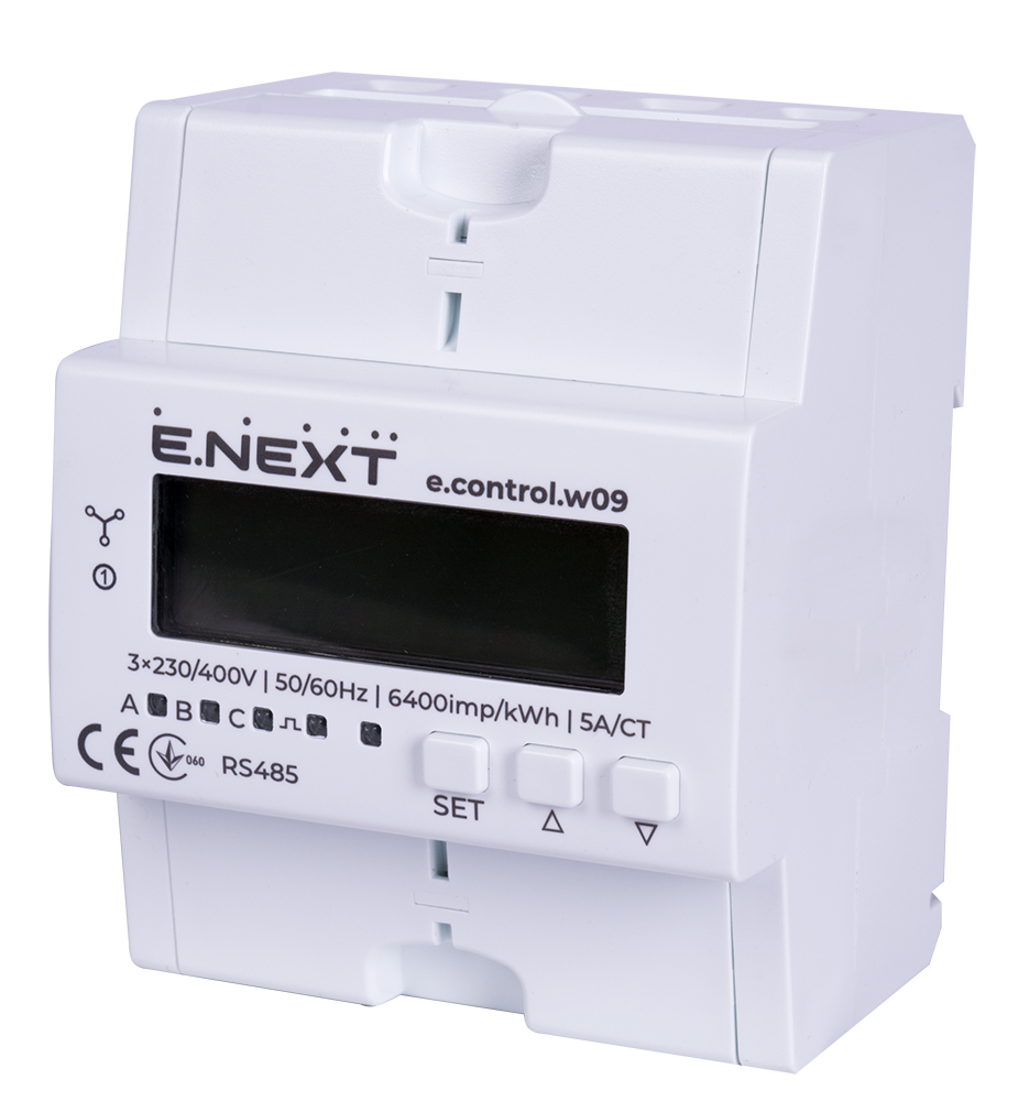 Licznik trójfazowy e.control.w09 5A/ST electronic class 1.0 (niekomercyjny) RS485