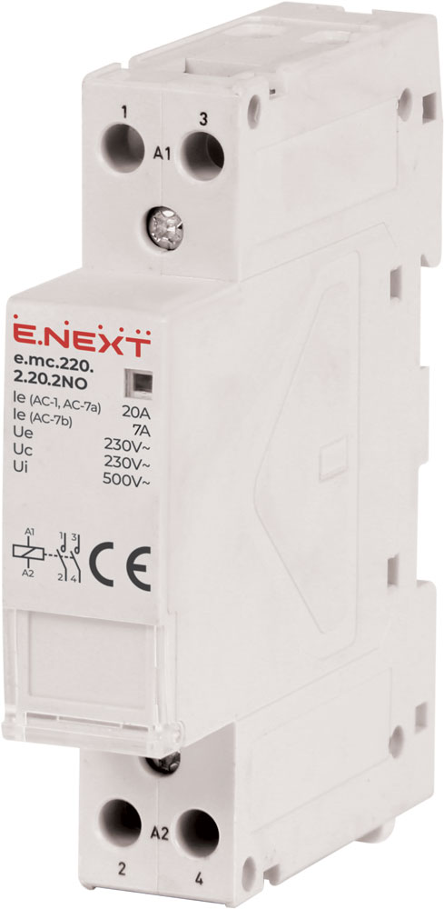 Stycznik modułowy e.mc.220.2.20.2NO, 2р, 20А, 2NO, 220V