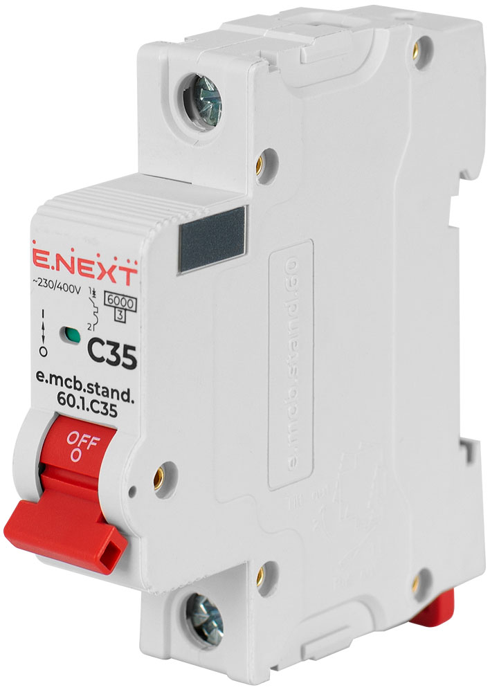 Wyłącznik nadprądowy e.mcb.stand.60.1.C35, 1р, 35А, C, 6кА